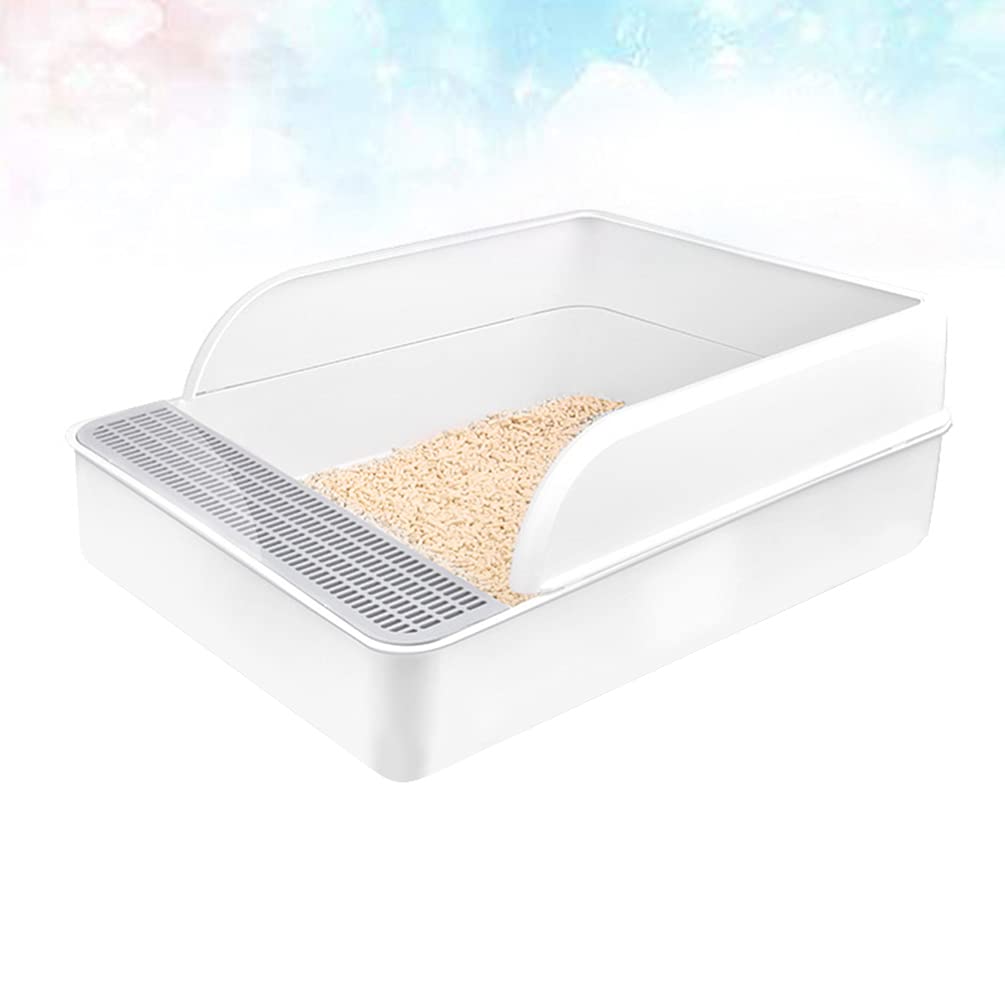 Plastic Half Covered Cat Litter Box Y3433