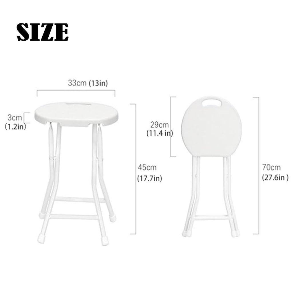 18in Black Backless Folding Chair with Steel Frame Legs A35696