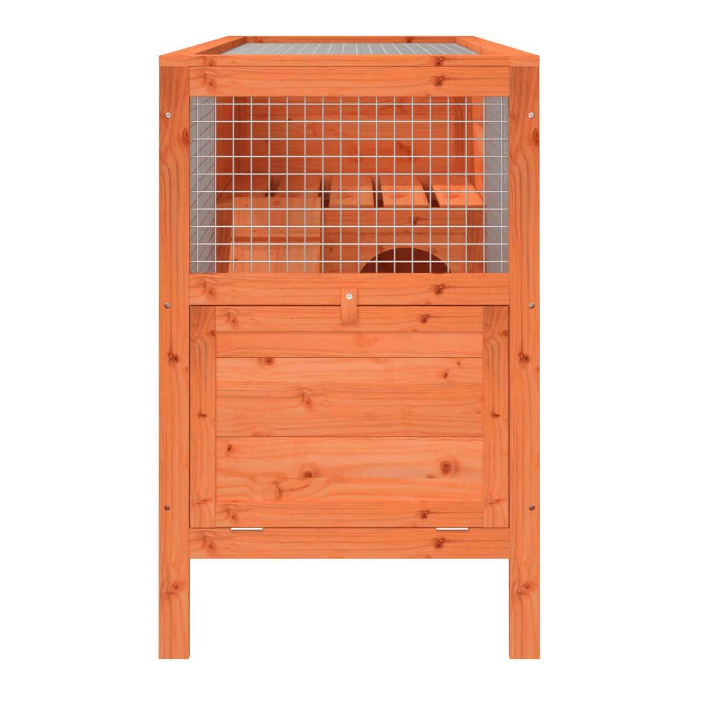 Wooden 2 Tier Small Animal Cage 40.6 Inch Brown S157897