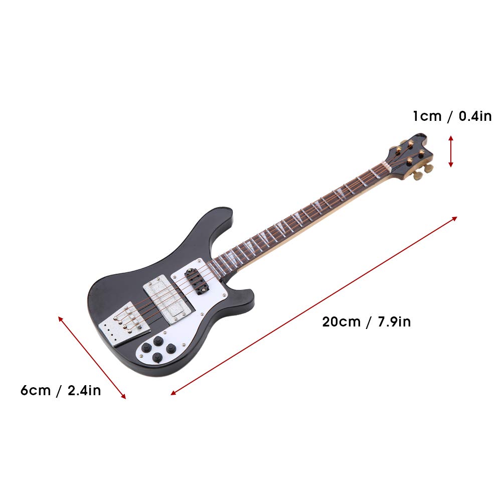 Mini Bass Guitar Replica with Stand B393571