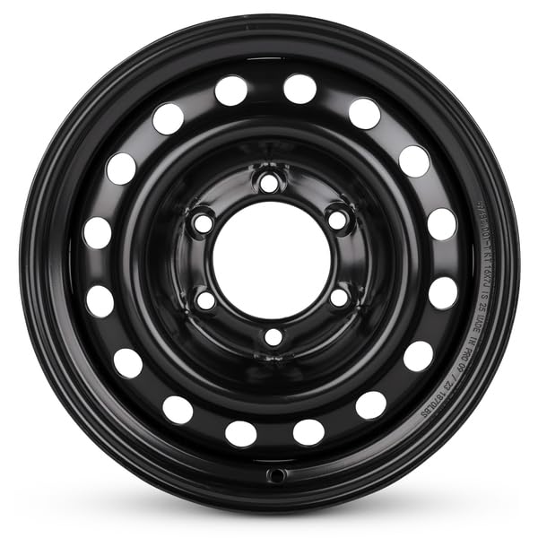 16x7 inch Black Painted Steel Wheel J900056