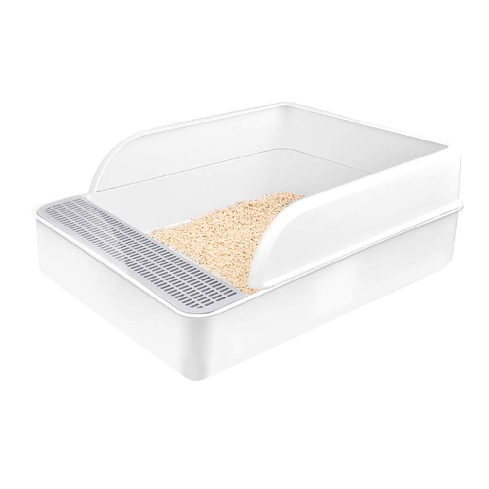 Plastic Half Covered Cat Litter Box Y3433