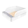 Plastic Half Covered Cat Litter Box Y3433
