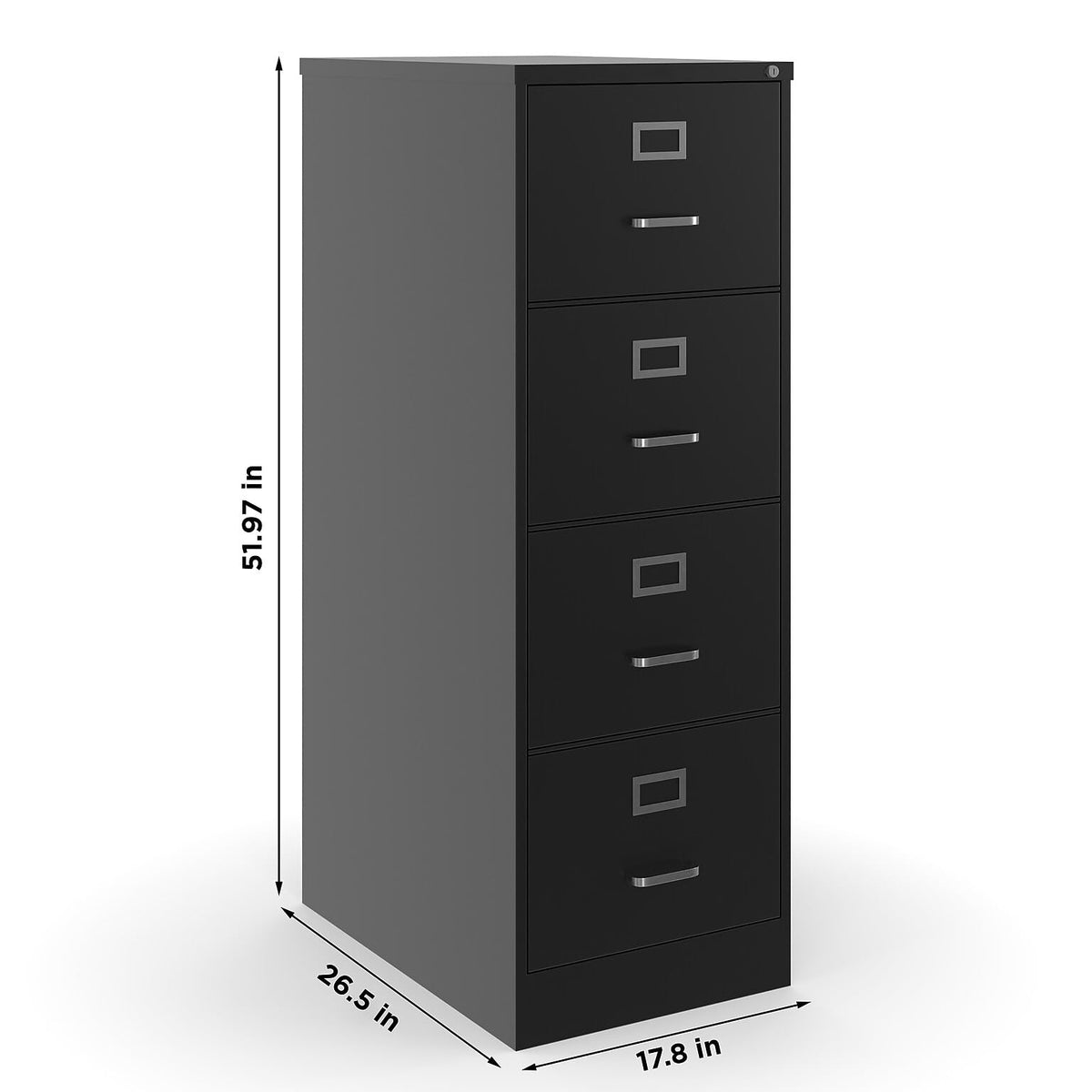 4 Drawer Black Vertical File Cabinet Y755543