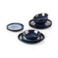 Blue 12-Piece Ceramic Stoneware Dinner Set N30038