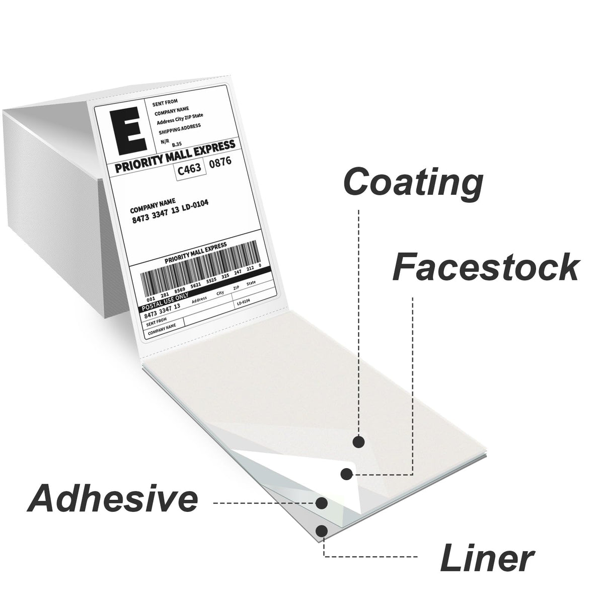 4x6 Thermal Labels 100/Stack M20183