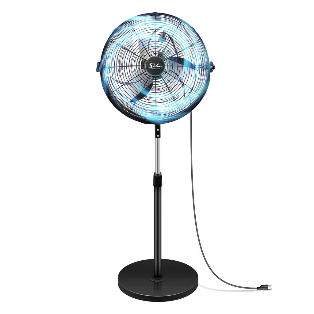 20 Inch 3-Speed High Velocity Metal Pedestal Standing Fan Y9625