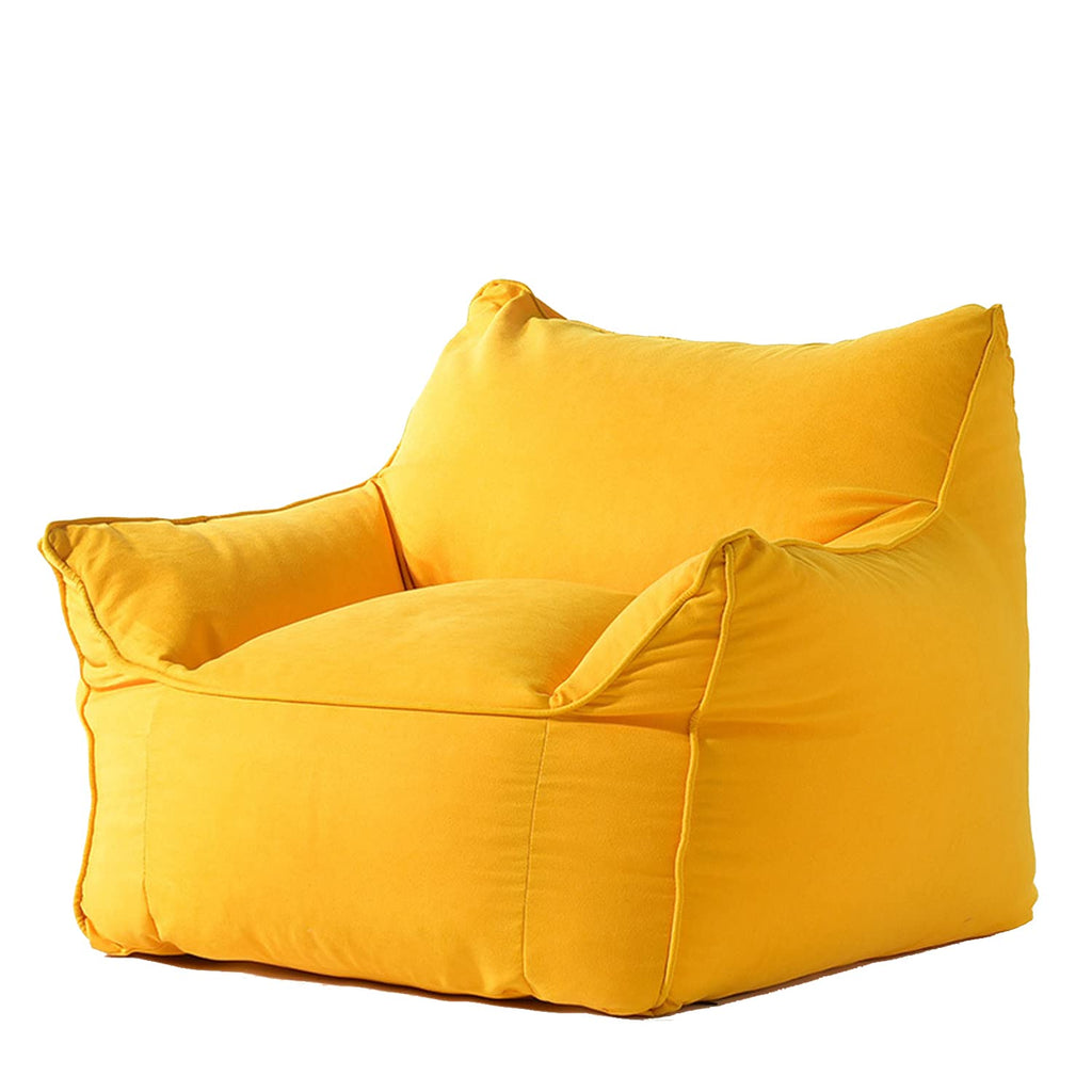 Bean Bag Chair Stuffed Animal Storage Yellow I12090
