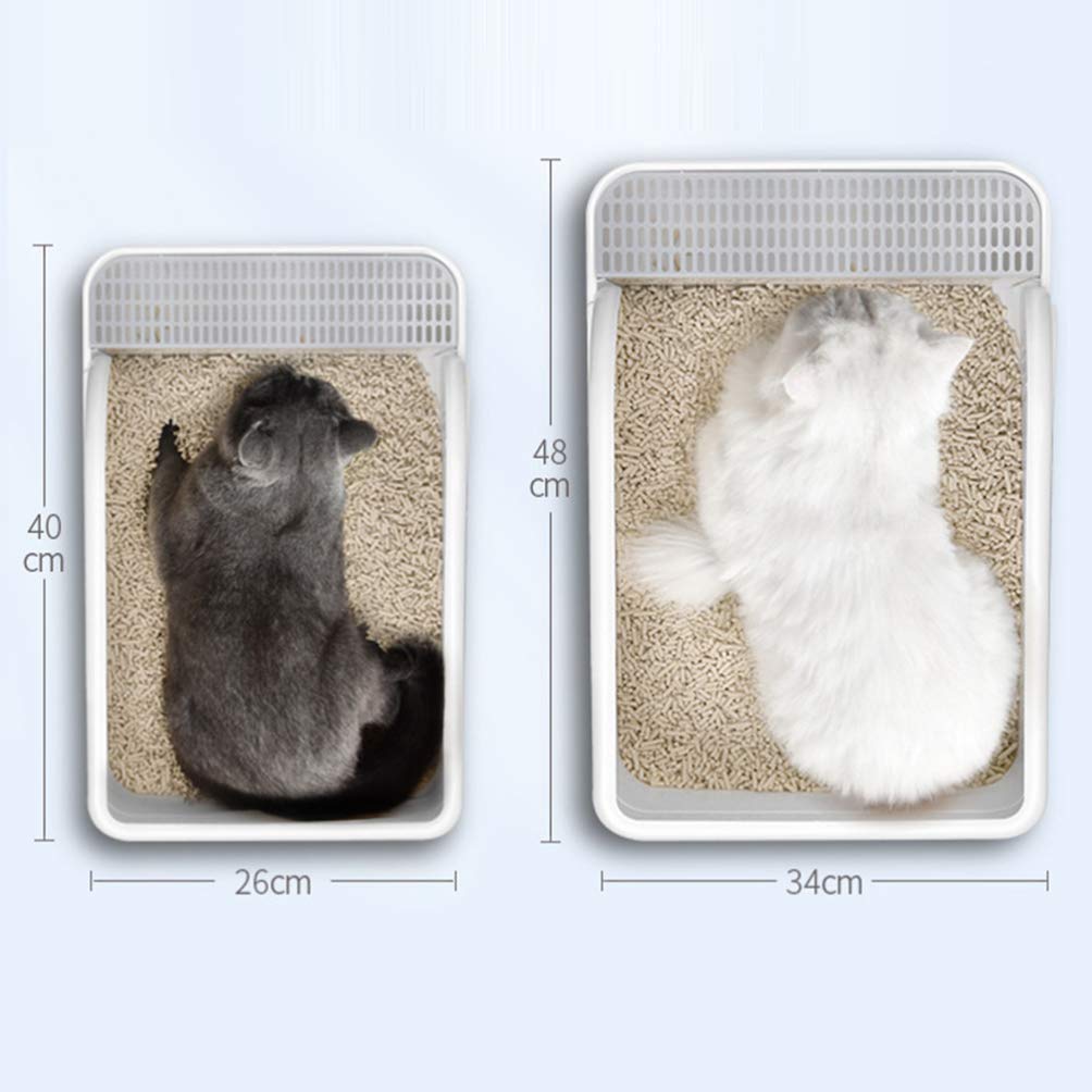Plastic Half Covered Cat Litter Box Y3433
