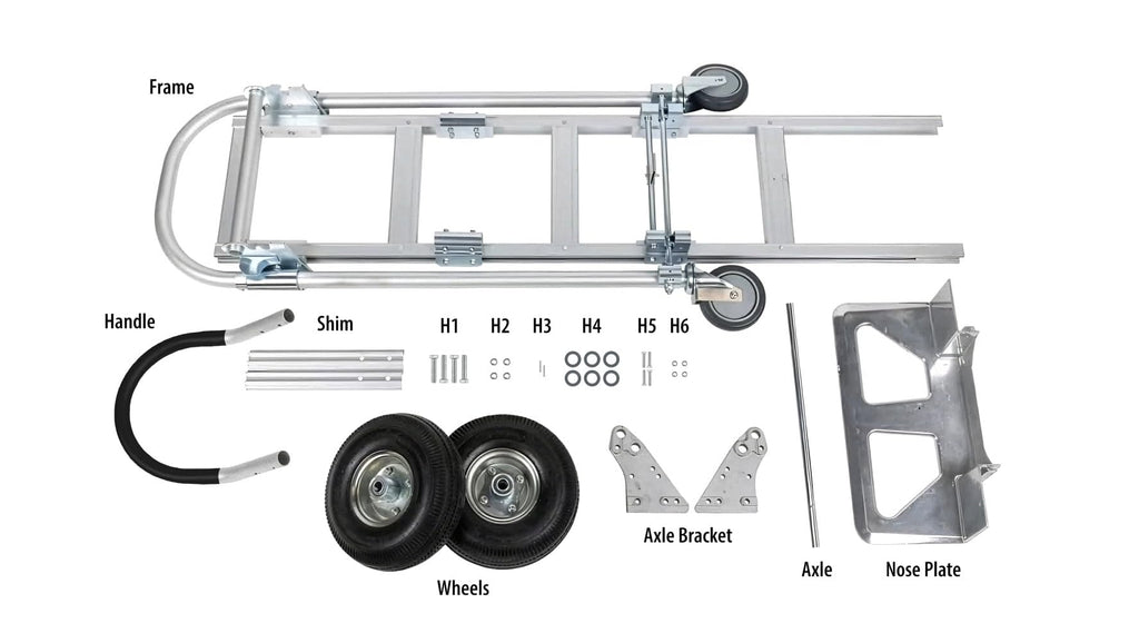 Heavy Duty Aluminum 2 in 1 Convertible Hand Truck 800 lb Capacity V59858