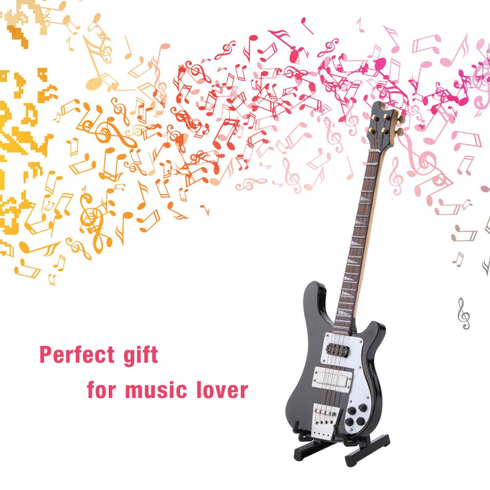 Mini Bass Guitar Replica with Stand B393571