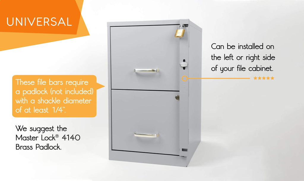 Locking Bar 2 Drawer File Cabinet E754537