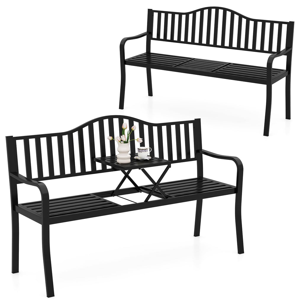 60” Metal Outdoor Garden Park Bench R83288
