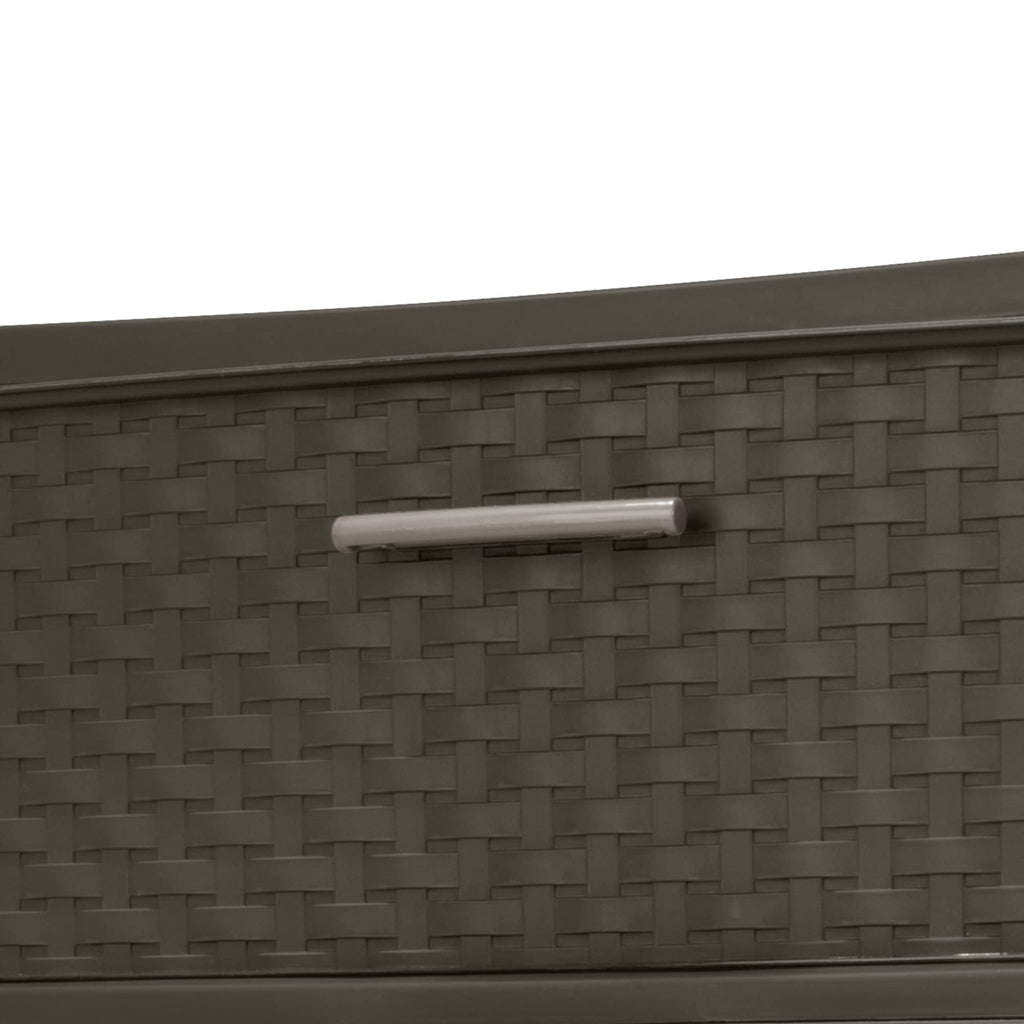 4 Drawer Espresso Wide Weave Tower Y65622