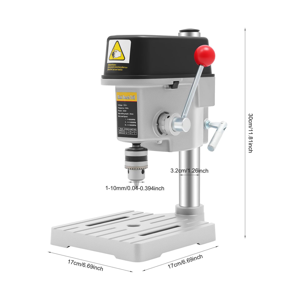 Mini Portable Corded Benchtop Drill Press M72579