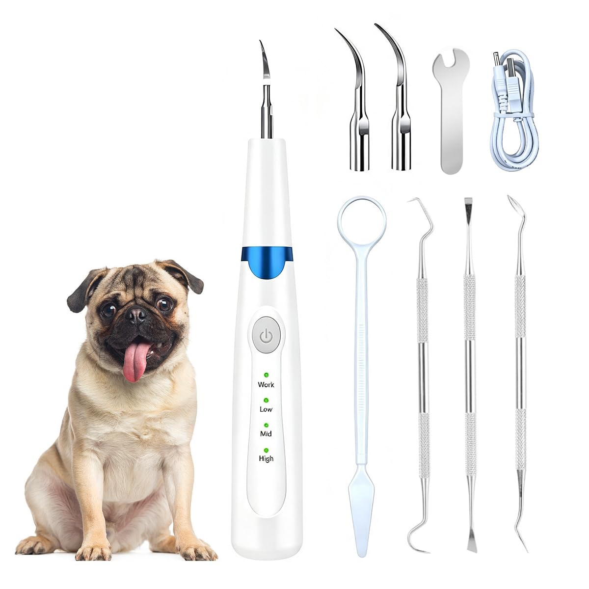 Pet Ultrasonic Tooth Cleaner with 3 Adjustable Modes F53110