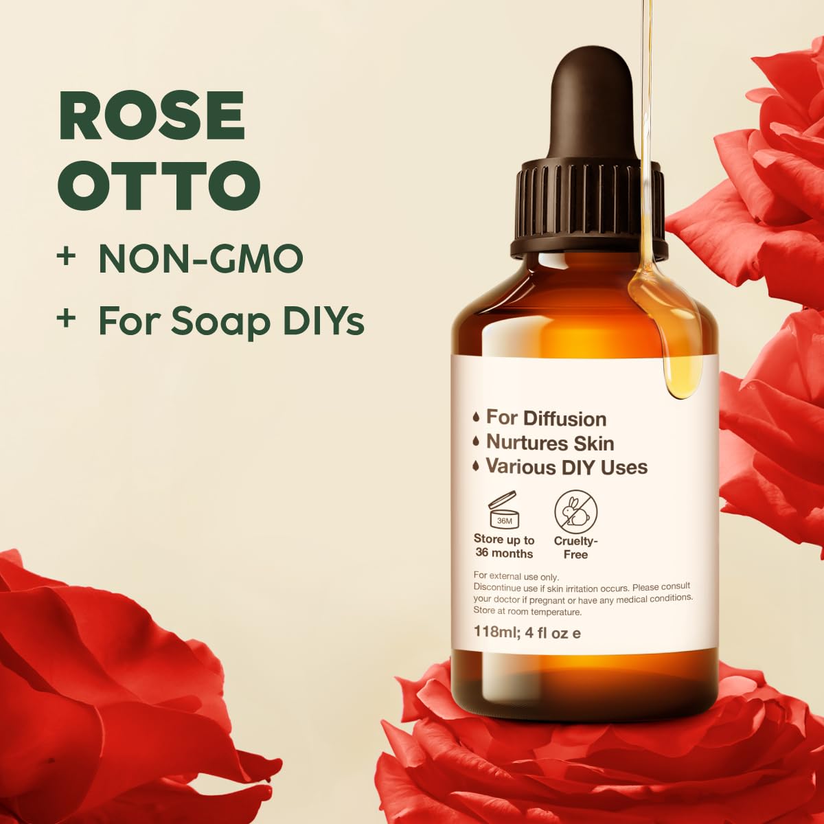 Rose & Lavender Essential Oils Set 2x4 fl oz B72341