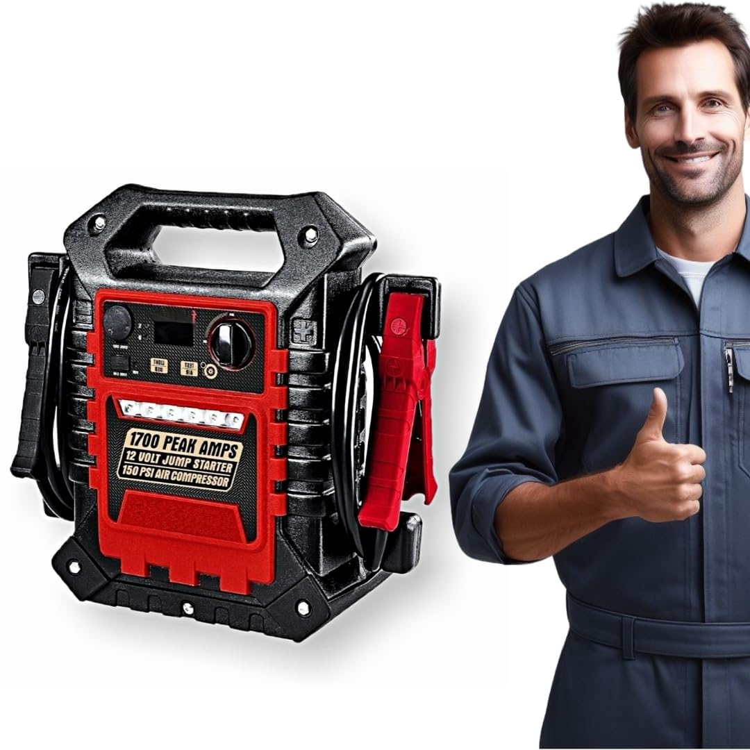 Portable Jump Starter & Power Pack with 150 PSI Air Compressor V741