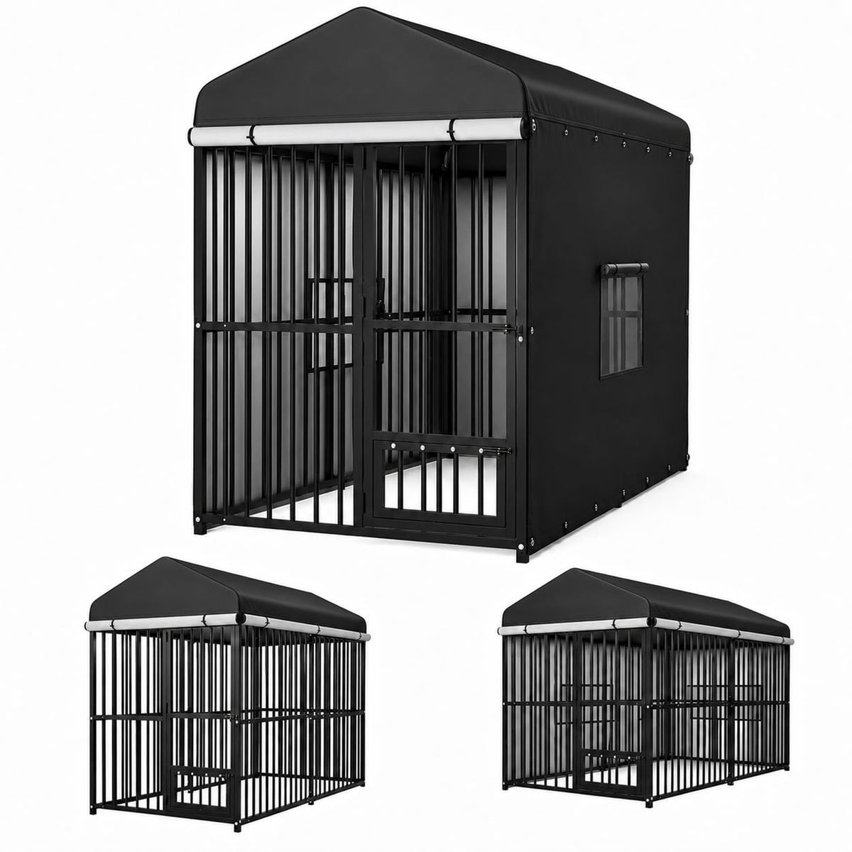 Heavy Duty Outdoor Dog Kennel with Cover J80865