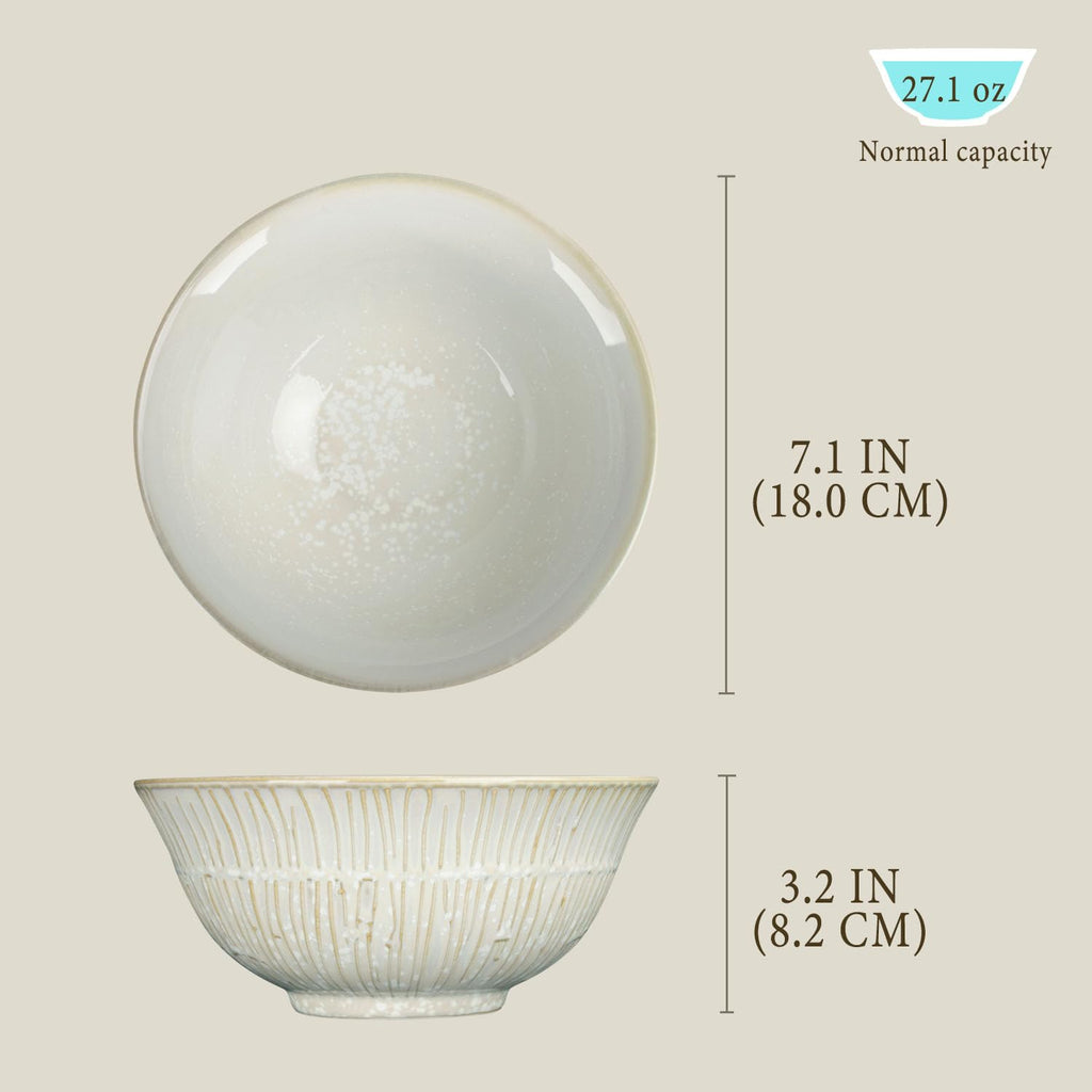27.1 oz Ceramic Soup Bowls Set of 4 S2291