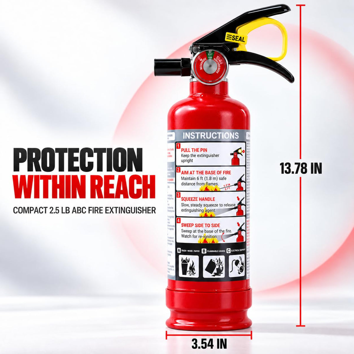 2.5 lb ABC Dry Chemical Fire Extinguishers 1-Pack J9127