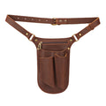 Brown Leather Gardening Tool Belt with 4 Pockets Y1867