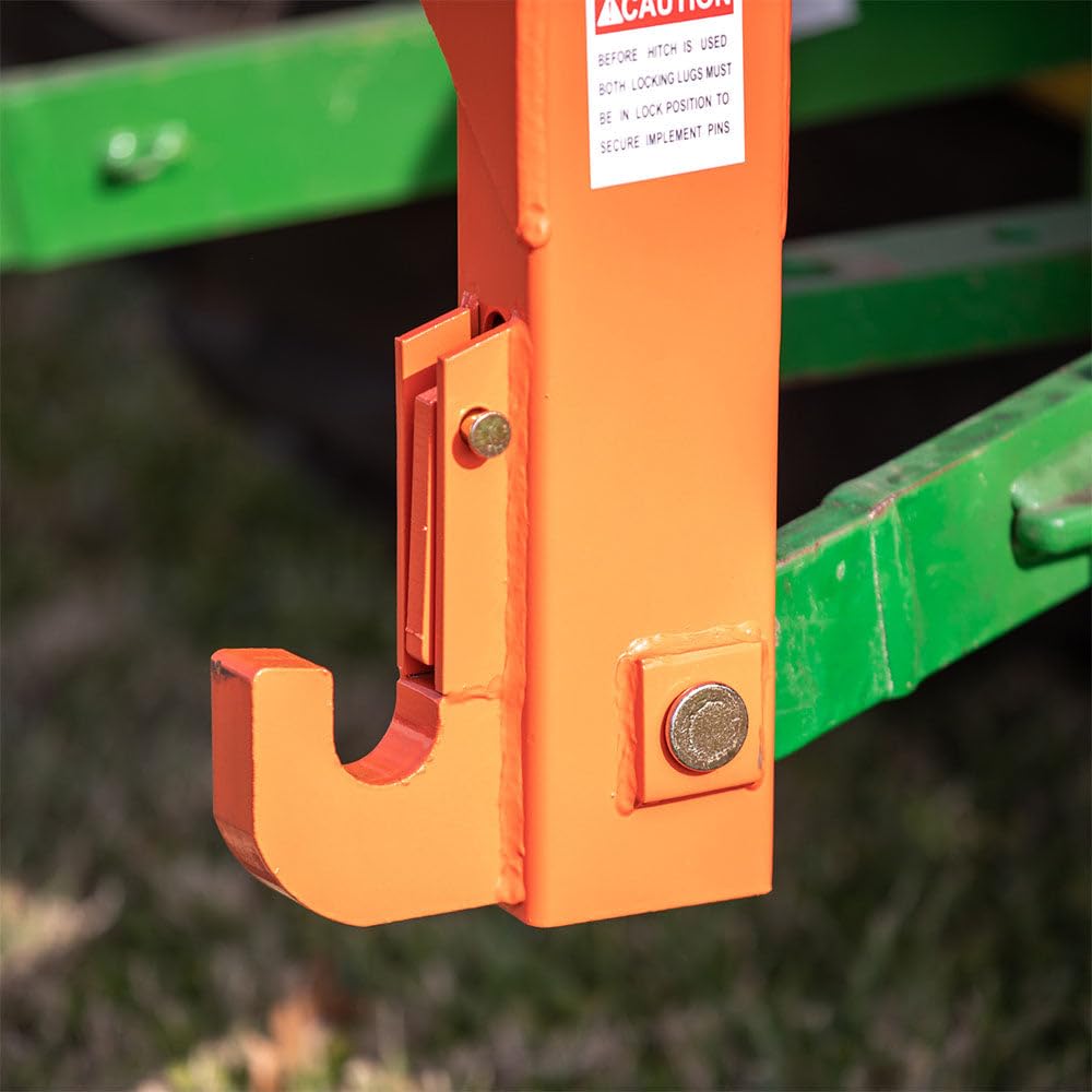 3 Point Quick Hitch Category 1 Tractor 3000 LB Lifting Capacity Orange D997