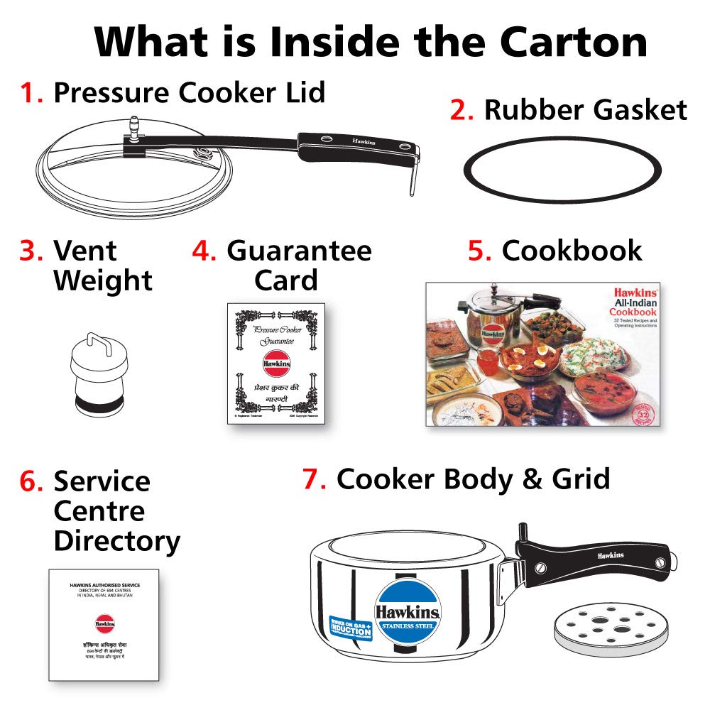 2 Litre Silver Pressure Cooker L555673
