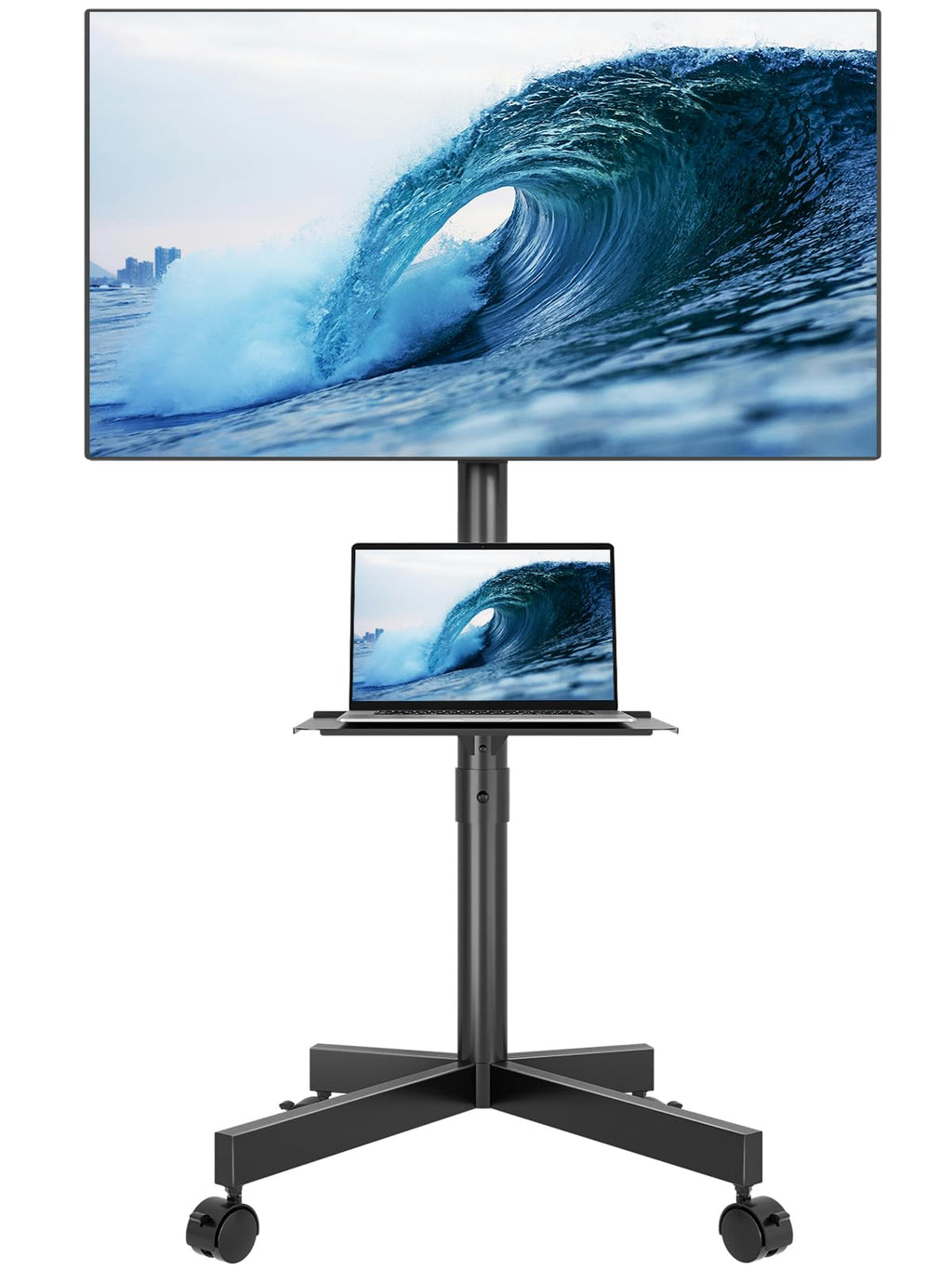 Black Rolling TV Stand for 23-65 Inch TVs O971324
