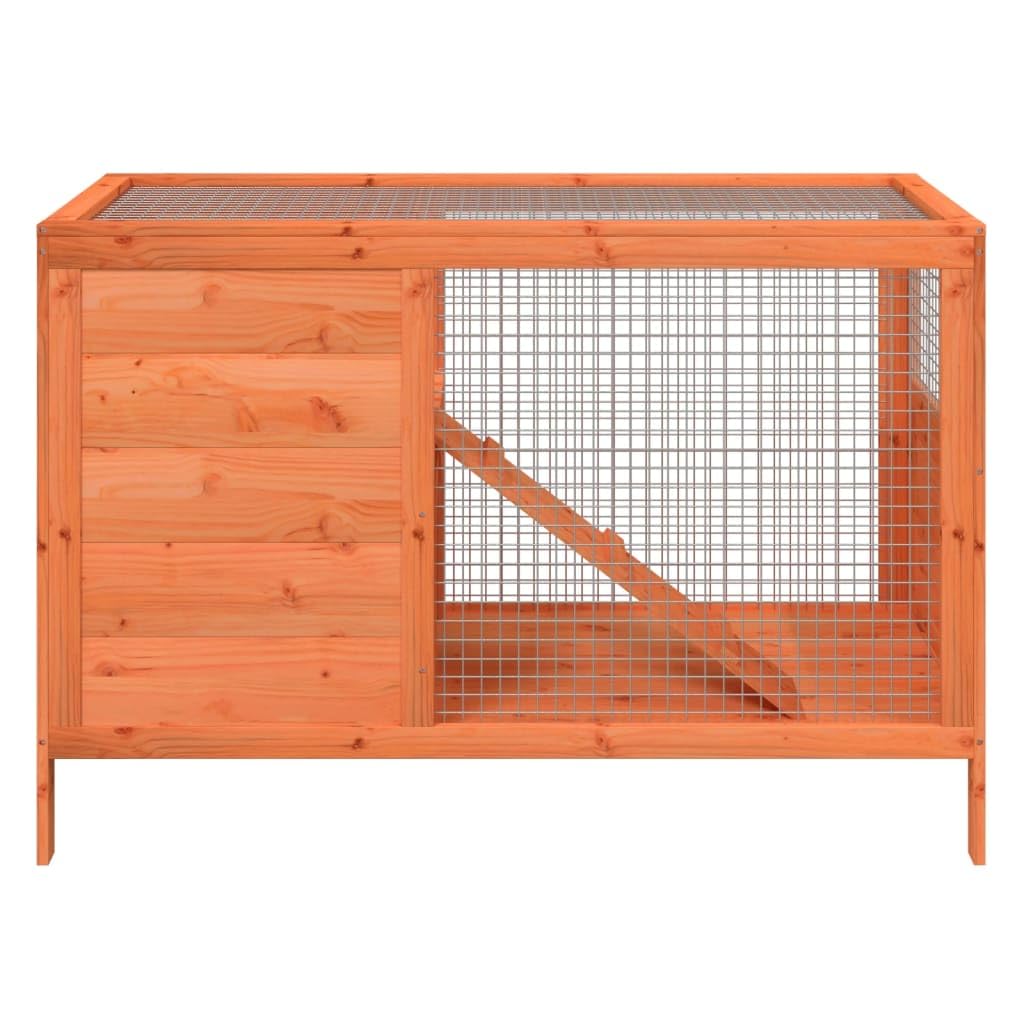 Wooden 2 Tier Small Animal Cage 40.6 Inch Brown S157897