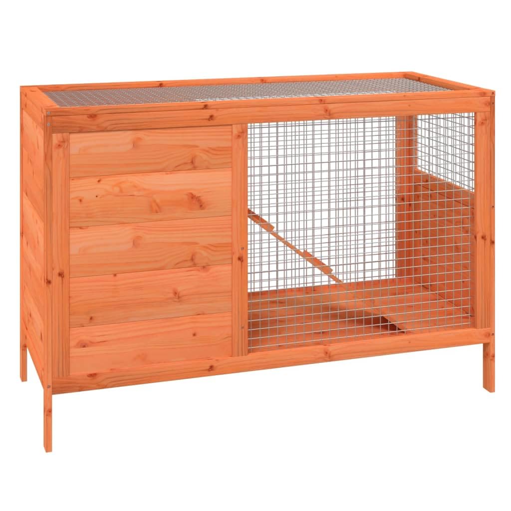 Wooden 2 Tier Small Animal Cage 40.6 Inch Brown S157897