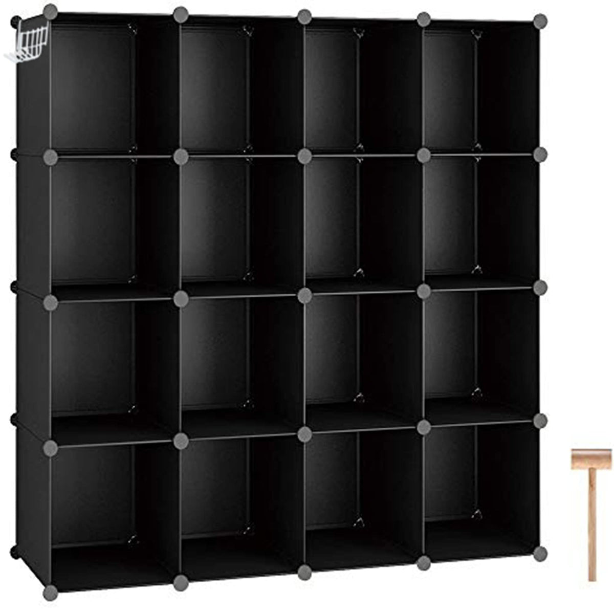 16 Cube Black Storage Organizer I45862