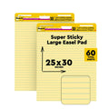 Yellow Lined Easel Pad, 25 x 30 in, 2 Pads E23438