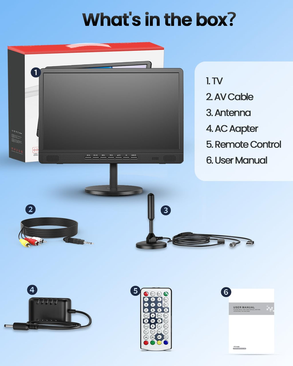 18.5" Portable TV with Antenna R506909