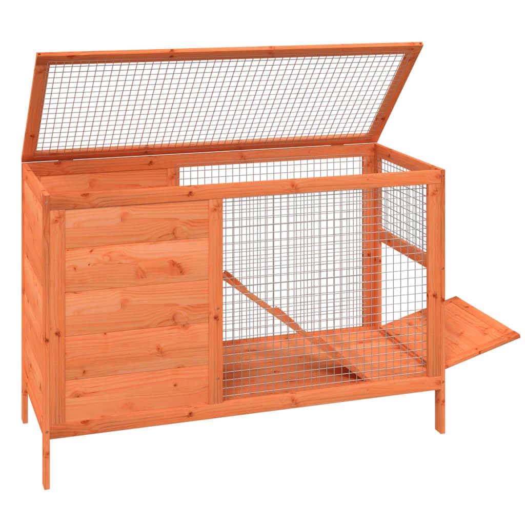 Wooden 2 Tier Small Animal Cage 40.6 Inch Brown S157897