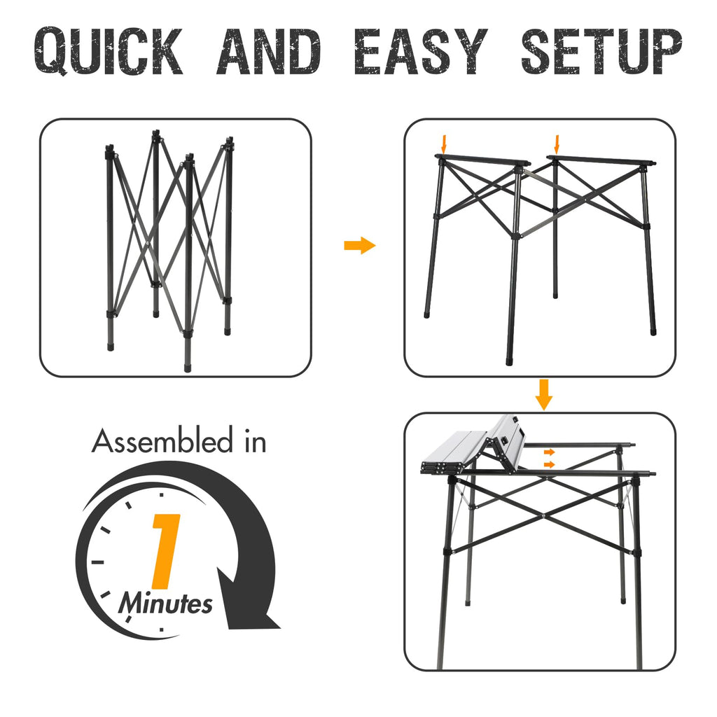 Lightweight Aluminum Folding Table Q487