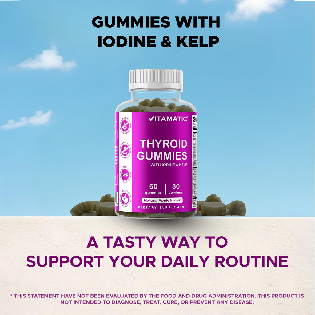 Thyroid Gummies with Iodine & Kelp, 60 Gummies G392531
