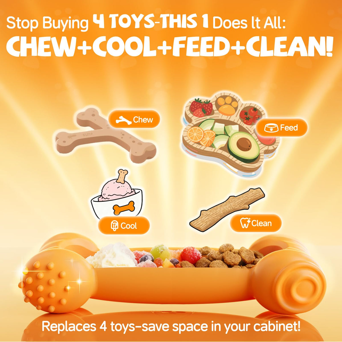 2-Pack Slow Feeder Chew Toy Y1640
