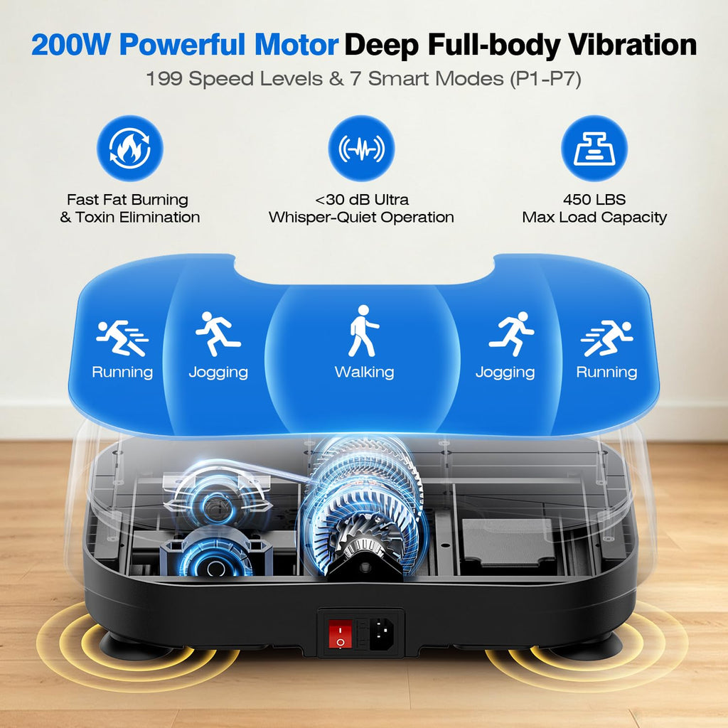 Vibration Plate Exercise Machine Black C6892