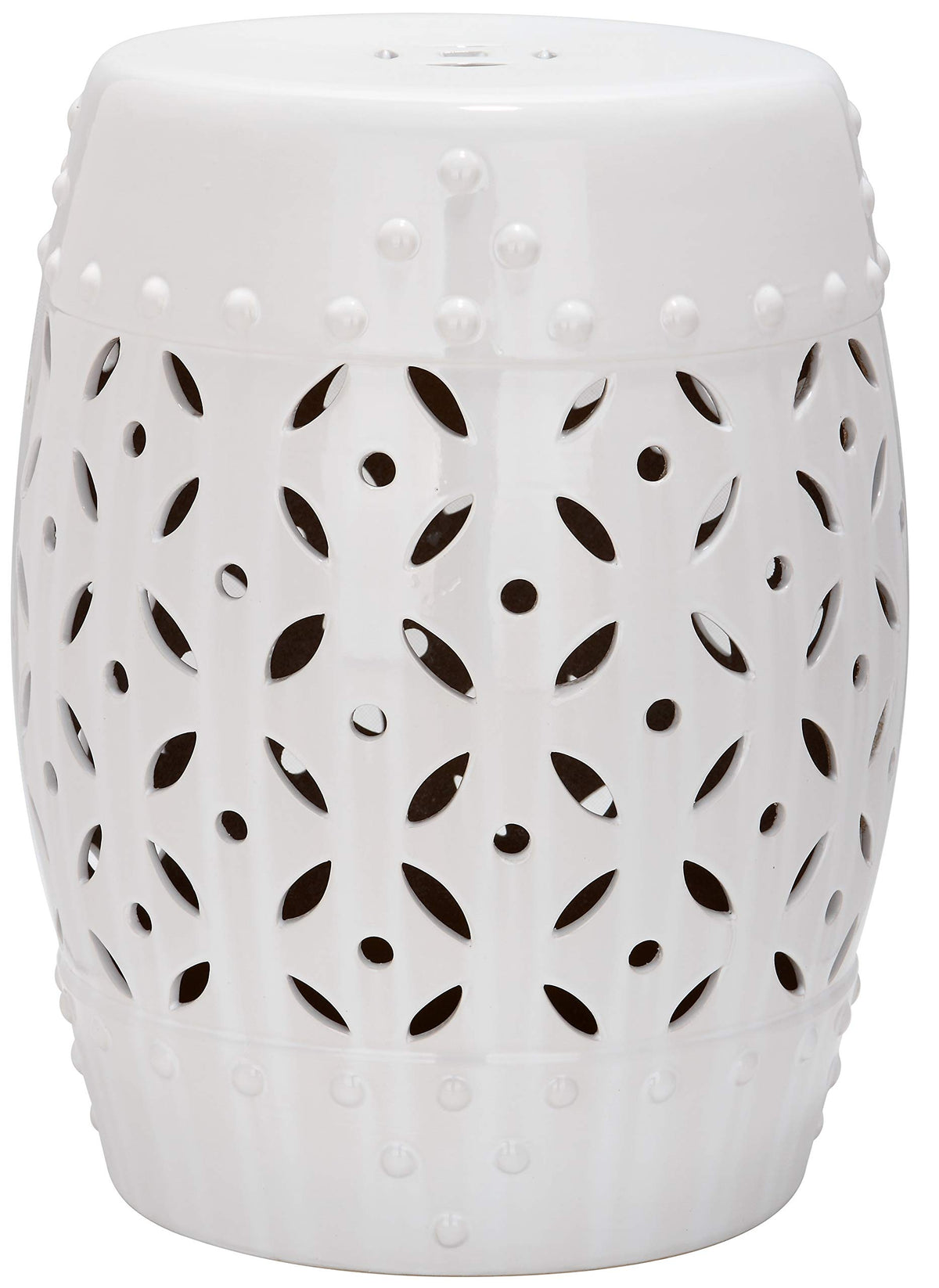 White Ceramic Garden Stool G696