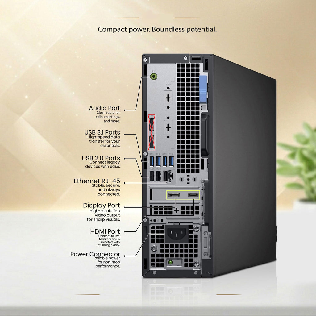 SFF Desktop Computer Intel Core i5 16GB RAM 128GB SSD 500GB HDD GT 1030 Gaming PC L44948
