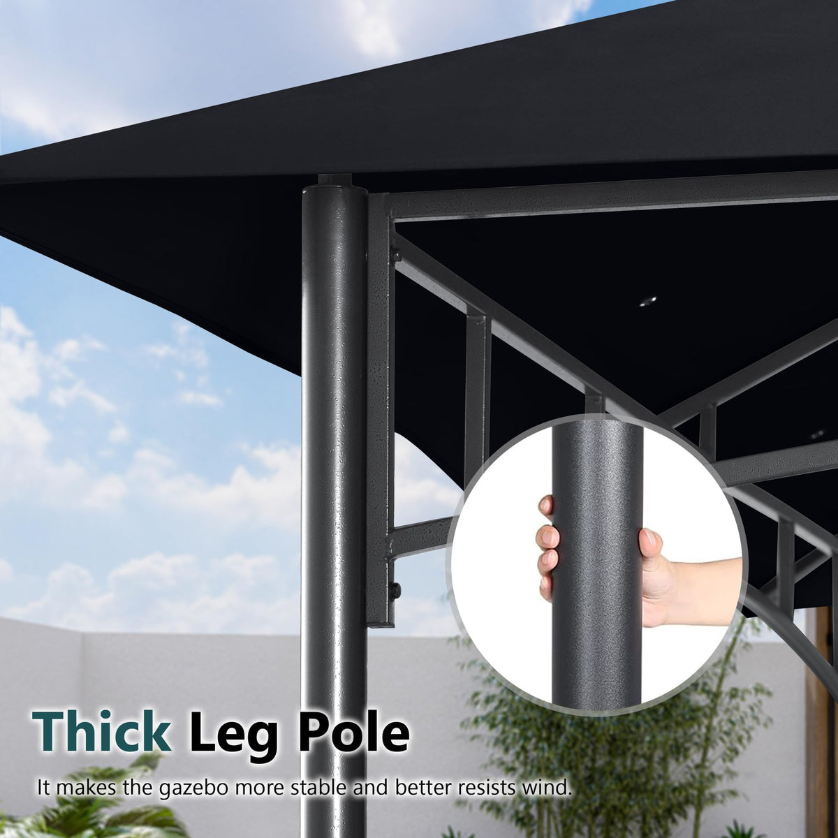 10x12 ft Heavy Duty Patio Gazebo with Netting Walls J29682