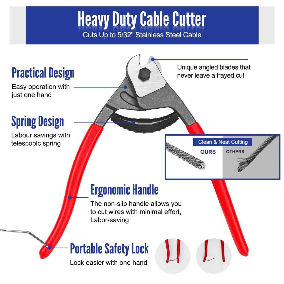 1000FT 1/8" Black Stainless Steel Cable with Cutter Y409427