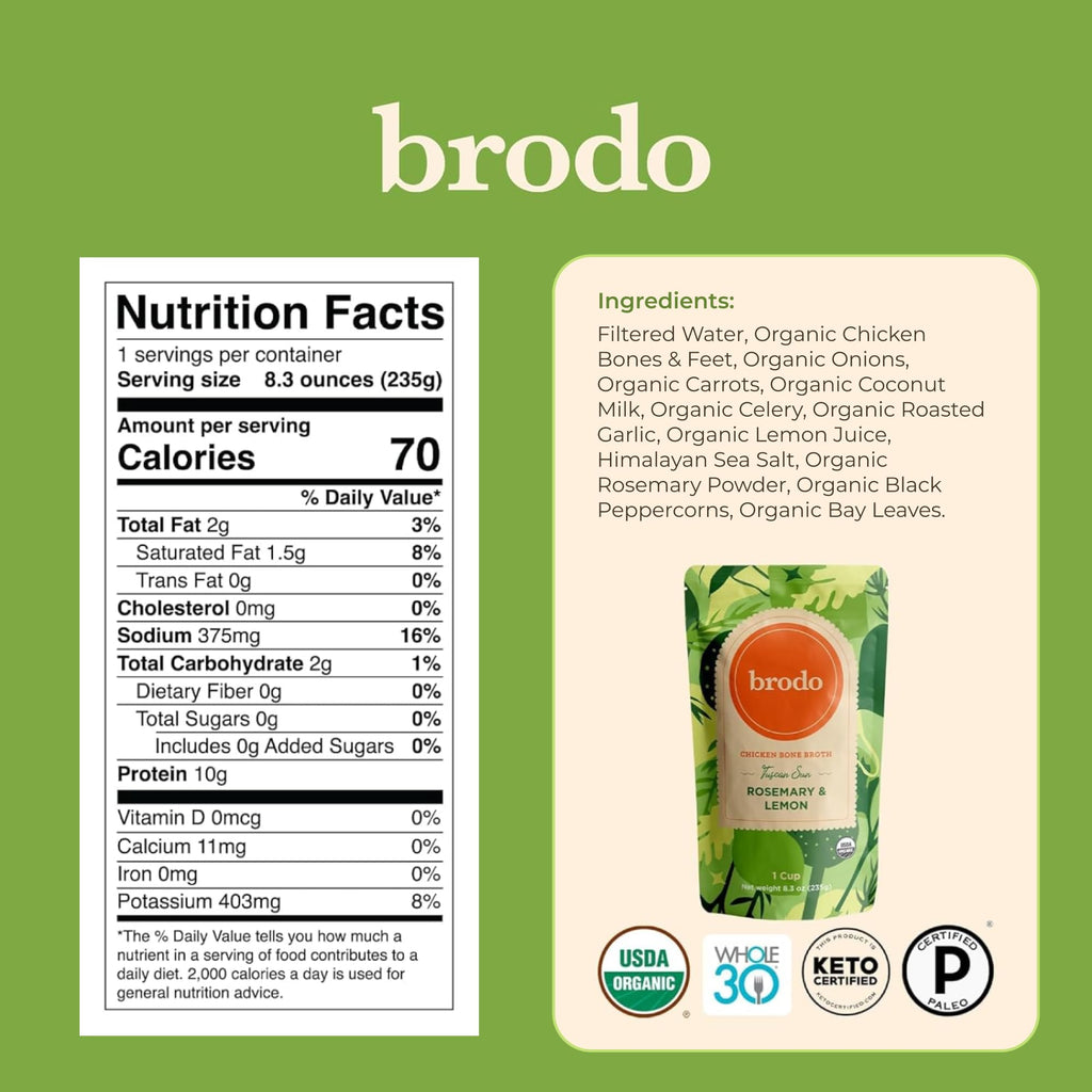 Organic Chicken & Beef Bone Broth 6x 8.3 oz Q603