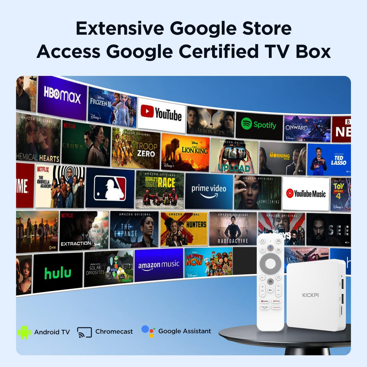 Android TV Box 4K Streaming Device 2GB RAM 16GB ROM White Q98135