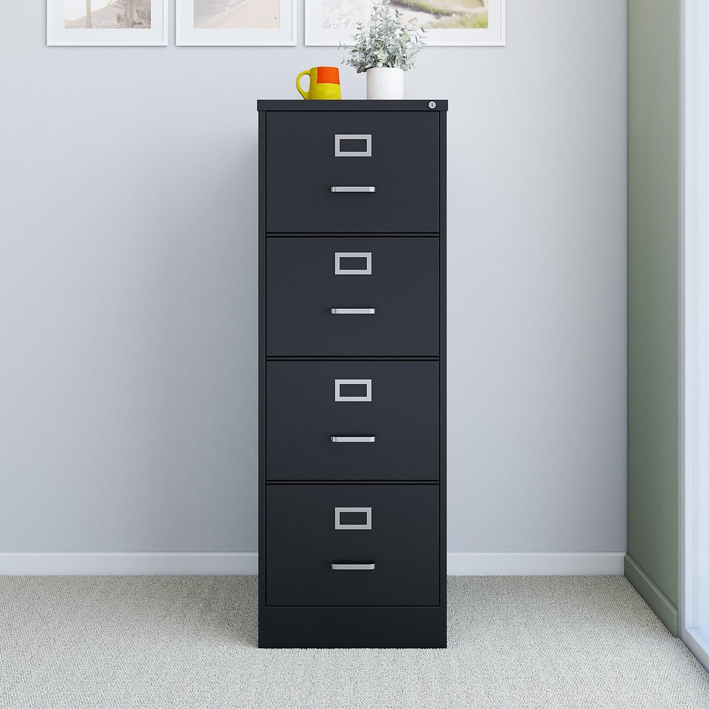 4 Drawer Black Vertical File Cabinet Y755543