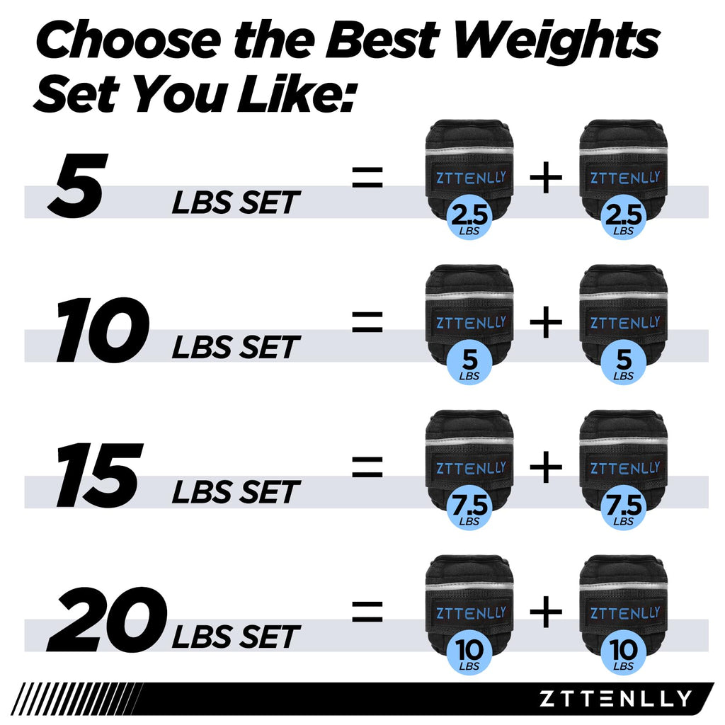 Adjustable Ankle Weights Pair with Carry Bag C7942