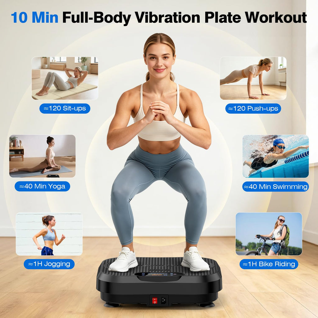 Vibration Plate Exercise Machine Black C6892