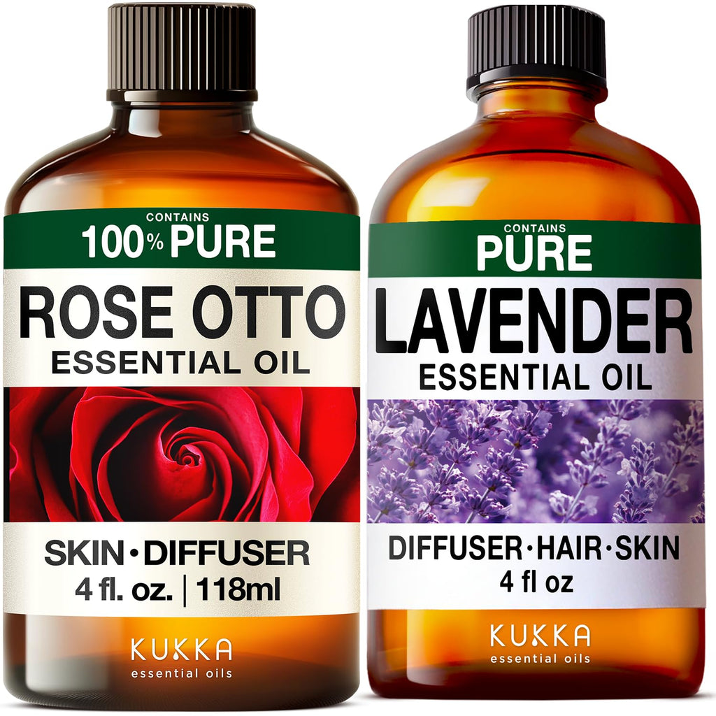 Rose & Lavender Essential Oils Set 2x4 fl oz B72341
