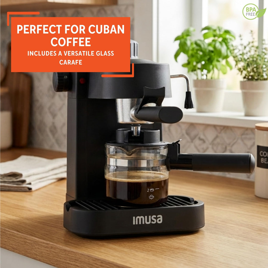 4 Cup Electric Espresso Cappuccino Coffee Maker, Black N523